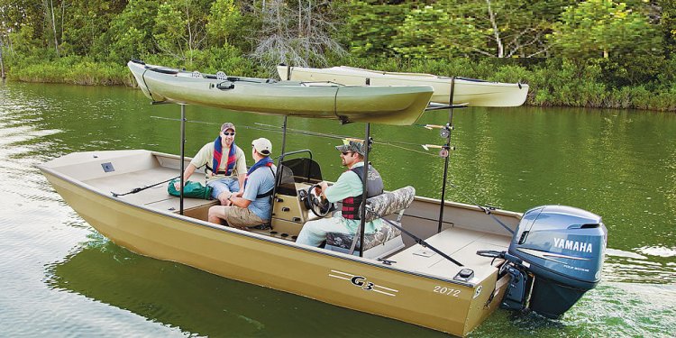 Outboard jon boat / center